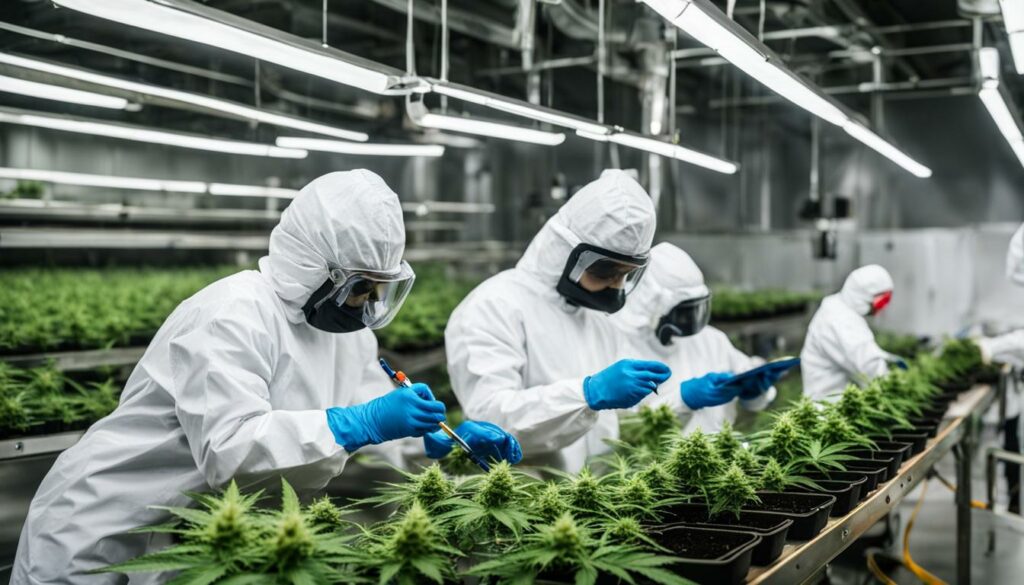 Staffing requirements and worker training in cannabis cultivation facility