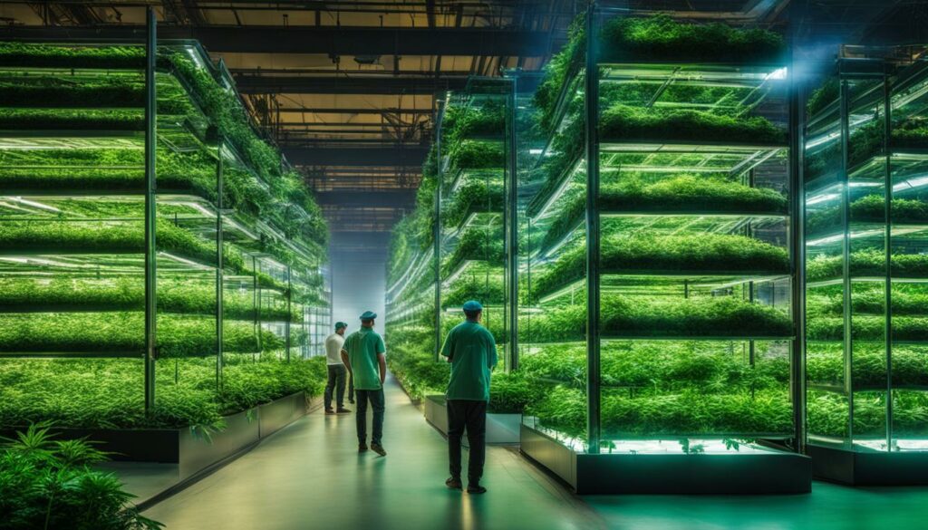 Vertical farming for cannabis