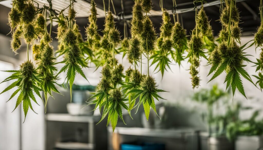 drying cannabis plants