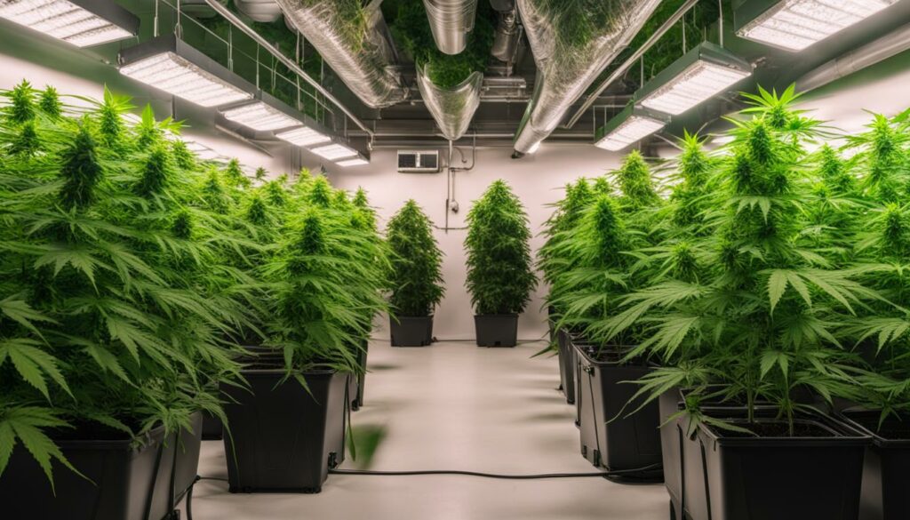maximizing efficiency in cannabis grow room